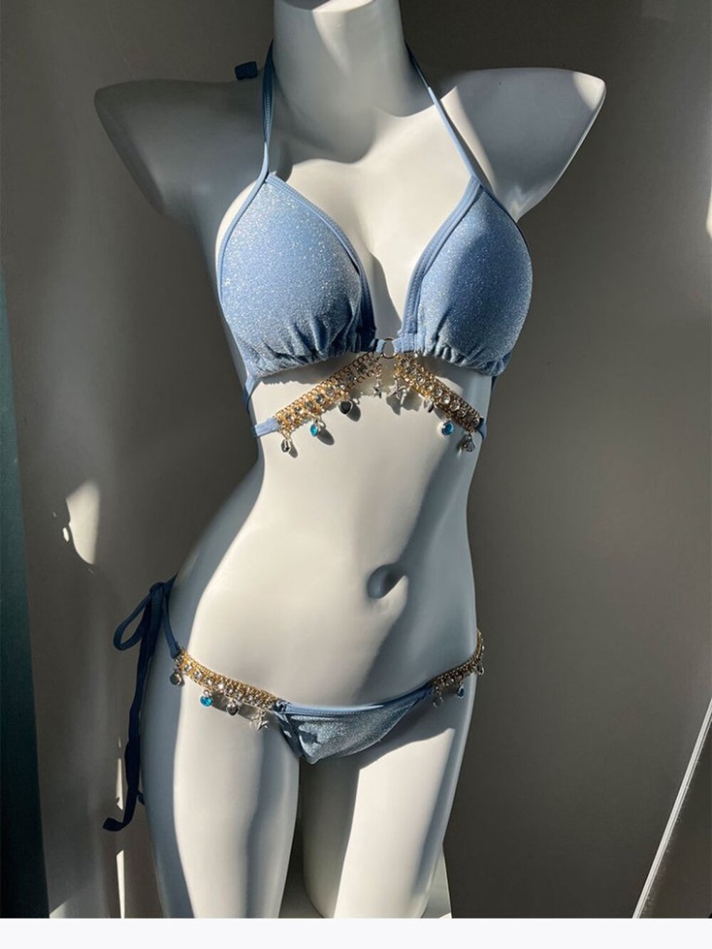 Women's mermaid chain-link bikini in European and American Hot Summer